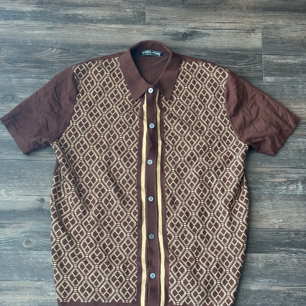 Brown Patterned Men's Shirt